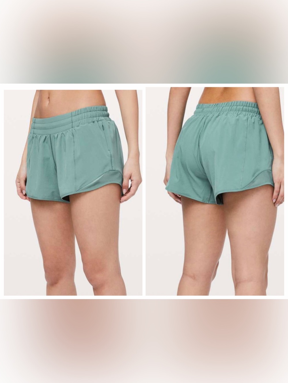 Lululemon Hotty Hot Shorts II *Long 4" frosted pine size 4